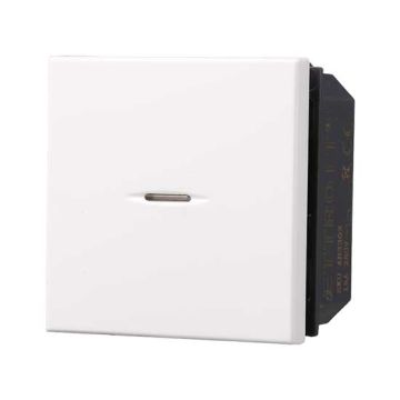 2-way axial switch 2P 16A compatible Bticino Axolute white color Ettroit AB3302