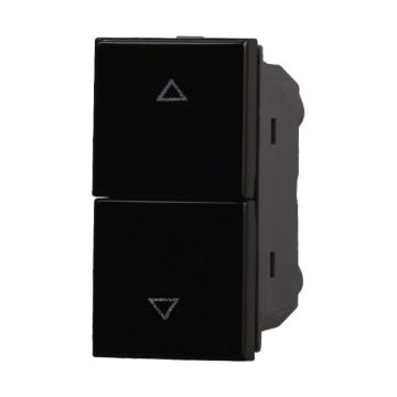 ETTROIT AN1204 Double Interlocked Switch Up and Down Roller Shutter 10A BLACK Color Compatible with Bticino Axolute
