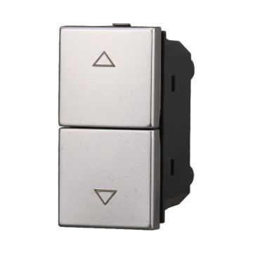 ETTROIT AG1202 Double Up and Down Button 1P+1P 16A Grey Compatible With Bticino Axolute