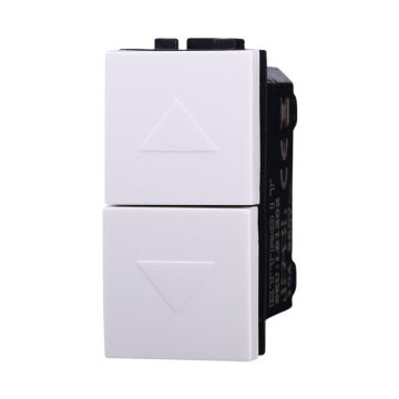ETTROIT LB1204 Double Interlocked Switch Up and Down 10A White Compatible With Bticino Living Light