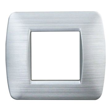 ETTROIT Plastic Plate Space Series 2P Satin Silver Color Compatible With Bticino Living Light LN85215