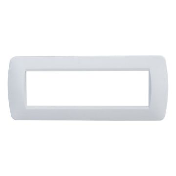 ETTROIT 7-seater plate Satin White Compatible with Bticino Living Light 7p LN85701
