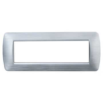 ETTROIT LN85715 Plastic Plate Space Series 7P Satin Silver Color Compatible With Bticino Living Light