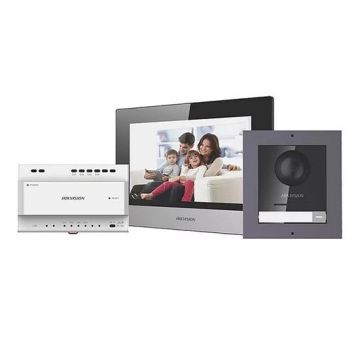 Hikvision DS-KIS702Y Single-family Video Intercom Kit 7” 2-Wire LCD Touch Screen Y Pro Series Two-wire full hd 1080p IP65 P2P Hik-connect