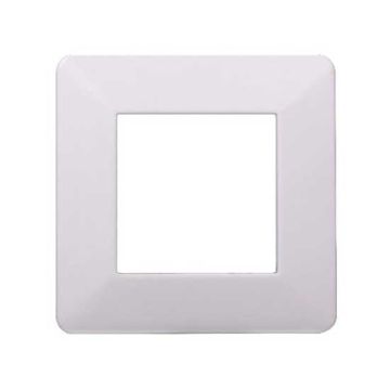 Compatible plate Vimar Plana 2 modules plastic white color Ettroit EV83201