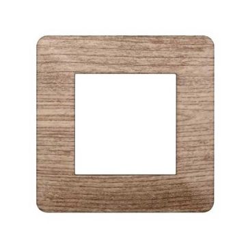 Compatible plate Vimar Plana 2 modules plastic light wood color Ettroit EV83204