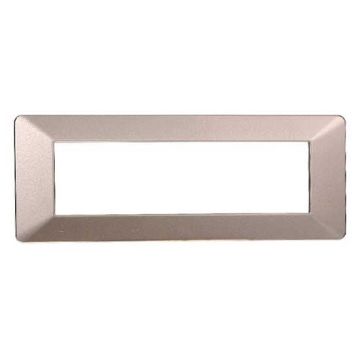 Compatible plate Vimar Plana 7 modules plastic bronze steel color Ettroit EV83710