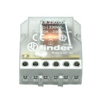 230V Electromechanical step relays 4 sequence switch 2 NO with electrically separate coil and contact circuit Finder 26048230