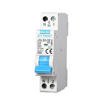 ETTROIT Differential Circuit Breaker 1P+N 6A 30mA 220V-6KA JX250661