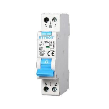 ETTROIT Differential Circuit Breaker 1P+N 16A 30mA 220V-6KA JX251661