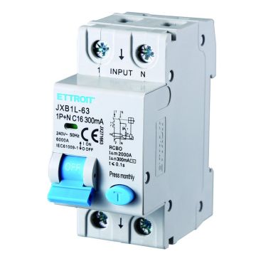 ETTROIT JX271663 Differential Circuit Breaker 1P+N 16A 300mA 220V-6KA