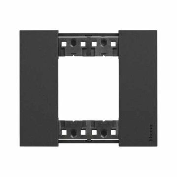 2 modules Bticino Living Now black color KA4802KG