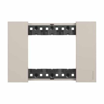 3 modules Bticino Living Now plate sand color KA4803KM