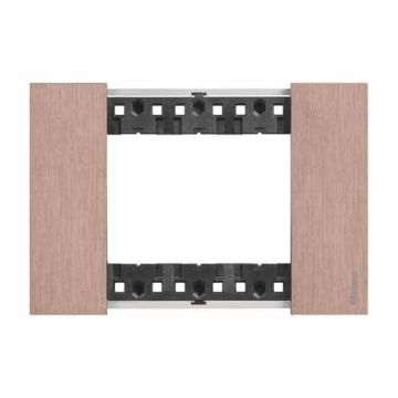 3 modules Bticino Living Now plate copper color KA4803ZM