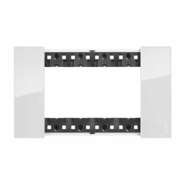 4 modules Bticino Living Now plate ice color KA4804DW
