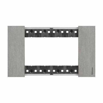 4 modules Bticino Living Now plate steel color KA4804ZG