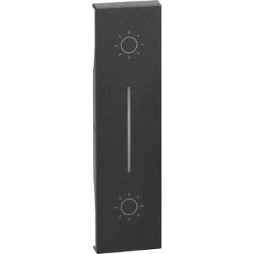 Covers BTicino Living Now for double pushbutton not interlocked 1 module - black KG05L