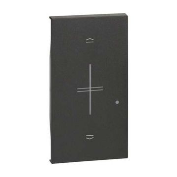 Cover Bticino Living Now for connected shutter control 2 modules black KG32M2