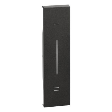 Lightable cover BTicino Living Now for connected dimmer/switch 1 module - black KG33