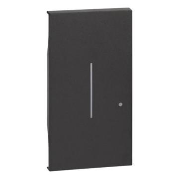Lightable cover BTicino Living Now for connected dimmer/switch 2 modules - black KG33M2