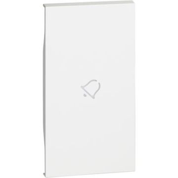 Lightable covers BTicino Living Now with bell symbol 2 module - white  KW01M2D