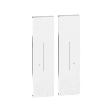 Lightable cover BTicino Living Now for wireless double light switch equipped with two buttons 1+1 module - white KW36M2