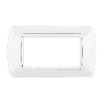 Cover plate Living International 4 modules - All White L4804BI