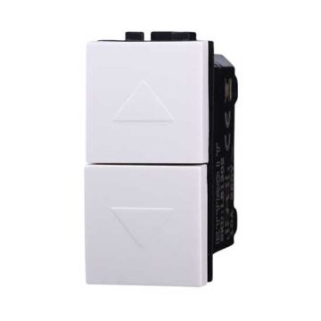 ETTROIT Double button 1P+1P NO roller shutter up and down compatible with Bticino Livinglight/international white color LB1202