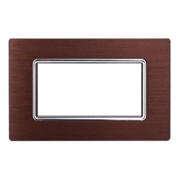 Ettroit Bticino Livinglight compatible plate 3 modules aluminum bronze color - LN86310