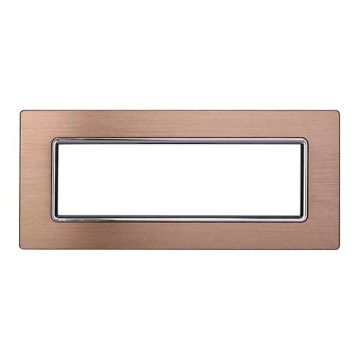 Ettroit Bticino Livinglight compatible plate 7 modules aluminum gold color - LN86711