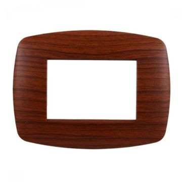 Ettroit compatible Bticino Livinglight 3-module slim plastic plate, briar color - LN87303