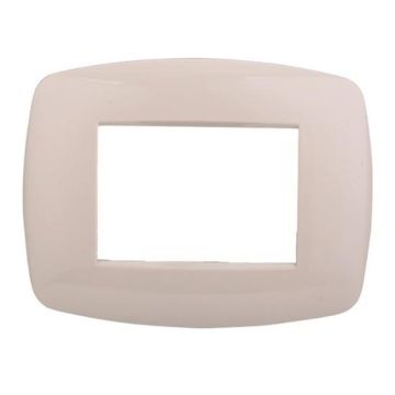 Ettroit plate compatible with Bticino Livinglight 3 slim plastic modules sand color - LN87309