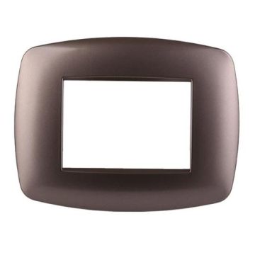 Ettroit plate compatible with Bticino Livinglight 3 slim plastic modules, bronze steel color - LN87310