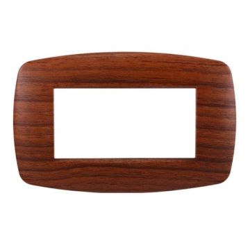 Ettroit Bticino Livinglight compatible plate 4 slim plastic modules, briar color - LN87403