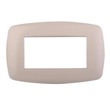 Ettroit plate compatible with Bticino Livinglight 4 slim plastic modules sand color - LN87409