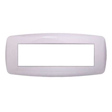 Ettroit Bticino Livinglight compatible plate 7 slim plastic modules, white color - LN87701