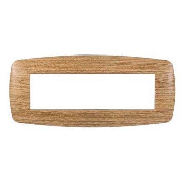 Ettroit compatible lacquer Bticino Livinglight 7 slim plastic modules, dark wood color - LN87705