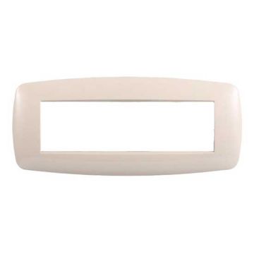 Ettroit plate compatible with Bticino Livinglight 7 modules slim plastic sand color - LN87709