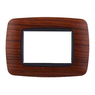 Ettroit plate compatible with Bticino Livinglight 3 modules curved plastic root color - LN88303
