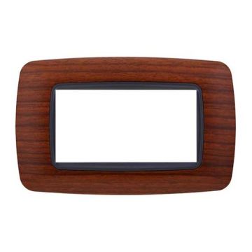 Ettroit plate compatible with Bticino Livinglight 4 modules curved plastic root color - LN88403