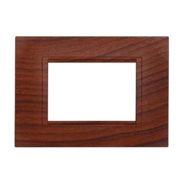 Compatible plate Bticino Livinglight 3 modules square plastic briar color