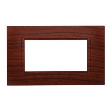 Compatible Bticino Livinglight plate 4 modules square plastic briar color LN89403