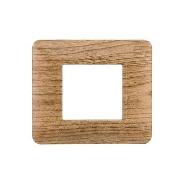 Compatible plate Bticino Matix 2 modules plastic dark wood color