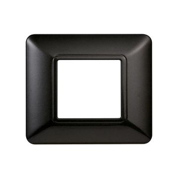 Compatible plate Bticino Matix 2 modules plastic dark steel color