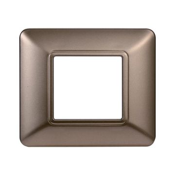Compatible plate Bticino Matix 2 modules plastic bronze color