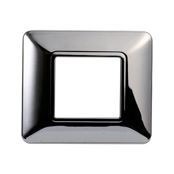 Compatible plate Bticino Matix 2 modules plastic polished chrome color