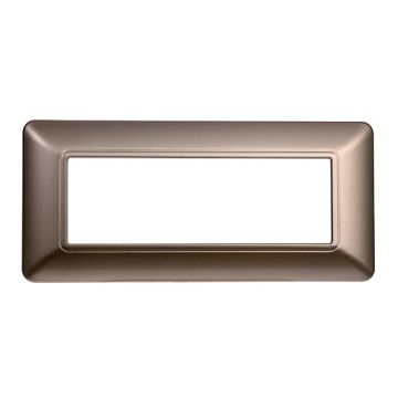 Compatible plate Bticino Matix 6 modules plastic bronze color