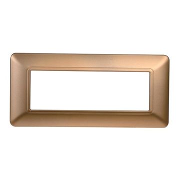 Compatible plate Bticino Matix 6 modules plastic gold color