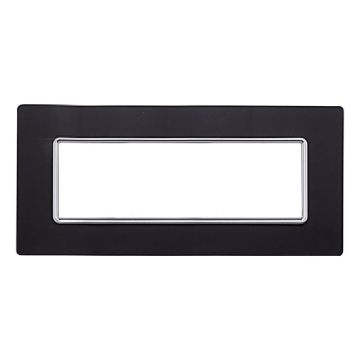 Compatible plate Bticino Matix 6 modules glass dark bronze color