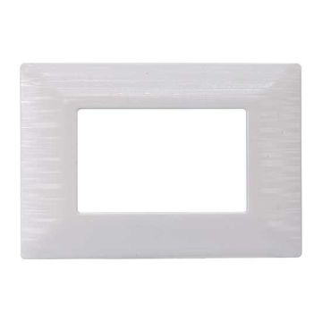 Compatible plate Bticino Matix 3 modules plastic satin white color